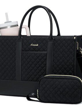 Laptop Bags for Women, 15.6 inch Waterproof Work Tote Bag with Clutch, Professio